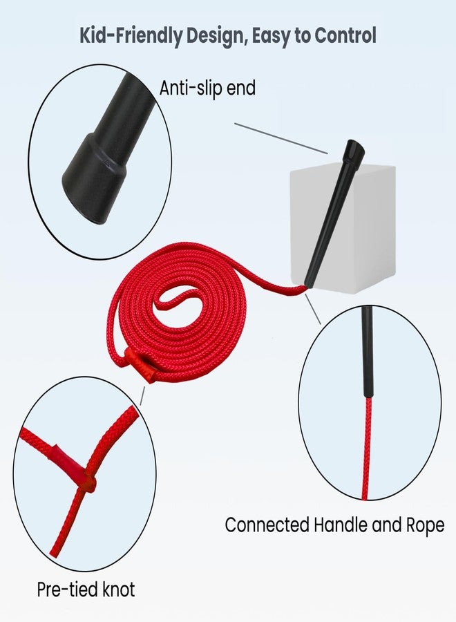 OOHGLITZ Cowboy Lasso Rope - Pre-Tied Roping Rope, Kids Lasso Toy, Sheep Lariat Ranch, Lassoing Toy for Western Party Play (Red) - Image 3